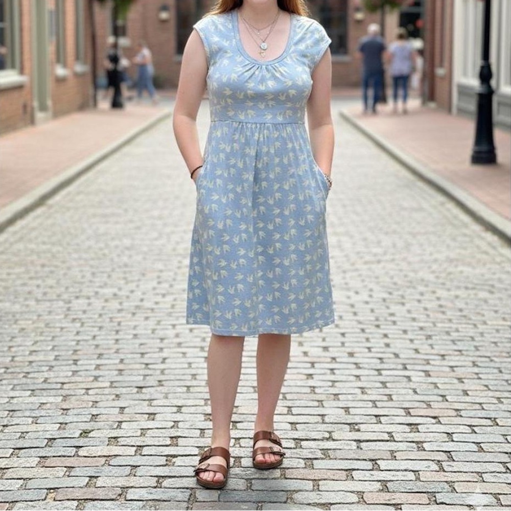 Boden Penny Jersey Dress Swallow Print